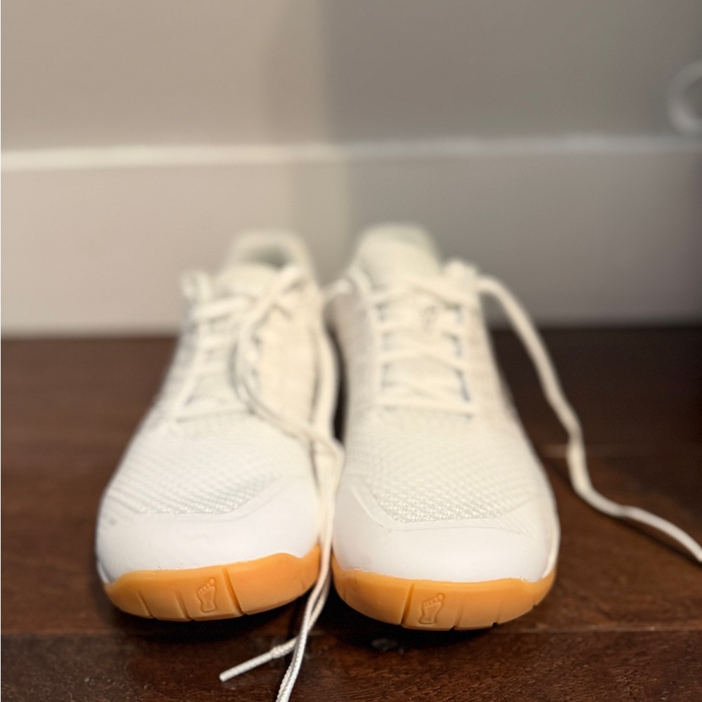 Inov-8 260s White Sneakers with Tan Soles